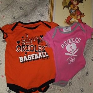 orioles 2pk  onesies